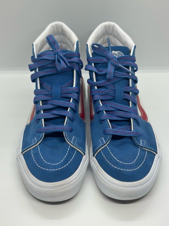 Vans Other - Vans High-Top Sneakers in Blue with Red Side Stripe